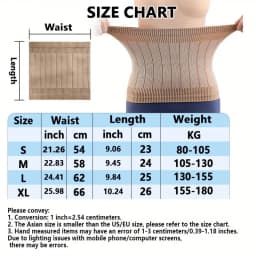 Postpartum Shapewear Waistband, High Elasticity Knitted, Spandex & Nylon Blend, for Abdominal Compression, Back Support, Warmth
