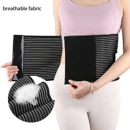 Elastic Ostomy Waist Belt Unisex Stoma Abdominal Binder Brace Prevent Parastomal Hernia Colostomy Care Waist Belt Black