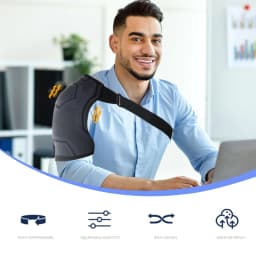 1PCS Premium Shoulder Brace & Arm Sling Support, Adjustable Rotator Cuff Brace for Injury, Tendonitis & Daily Pain Relief