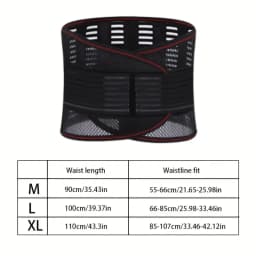 Lumbar Support Belt Anti-Skid Back Braces Waist Belt for Men Women Work Lower Back Pain Relief Spine Lumbar Support Belt