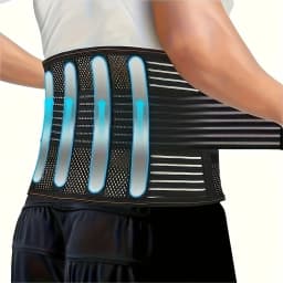 1pc Adjustable Back Support Belt, Breathable Mesh Lumbar Support Brace for Work Sports, Waist Protector for Men Women