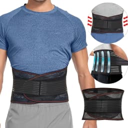 1pc Adjustable Back Support Belt, Breathable Mesh Lumbar Support Brace for Work Sports, Waist Protector for Men Women