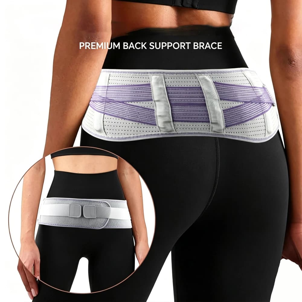 Sacroiliac SI Joint Belt with Dual Tension Straps, Breathable Pelvic Support Brace for Sciatica, Postpartum Recovery & Hip Pain