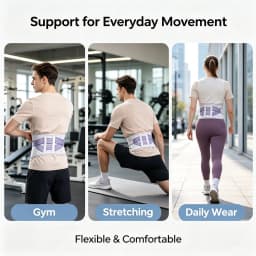 Sacroiliac SI Joint Belt with Dual Tension Straps, Breathable Pelvic Support Brace for Sciatica, Postpartum Recovery & Hip Pain