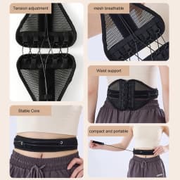 Adjustable Lower Back Brace with Pulley System - Lumbar Back Support Belt for Men Women - Compression to Relieve Lower Back Pain