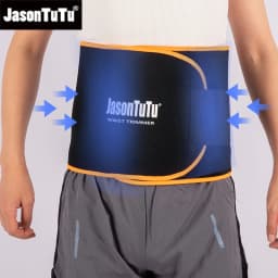 JASONTUTU Waist Trimmer Belt Slim Men Body Shaper Cinchers Tummy Control Neoprene Sweat Wrap for Stomach and Back Lumbar Support