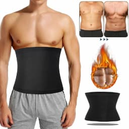 1PCS Men's Waist Trimmer Sauna Belt, Neoprene-Free Waist Cincher, Sweat Slimming Workout Shaper Belt for Belly Fat