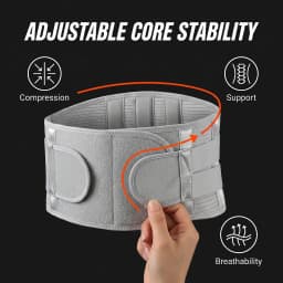 Adjustable Lumbar Support Belt Breathable Back Brace For Gym Weightlifting Workout And Daily Office Sitting Relief