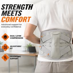 Adjustable Lumbar Support Belt Breathable Back Brace For Gym Weightlifting Workout And Daily Office Sitting Relief