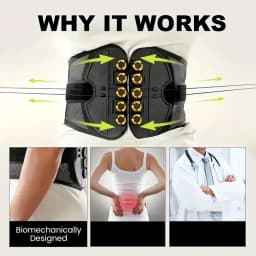 Unisex Lumbar Corrector Comfortable Breathable Fitness Correction Pain Relief Waist Support Belt For Herniated Disc, Sciatica
