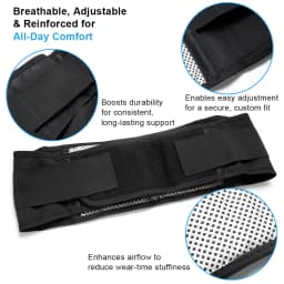 Magnetic Therapy Heating Back Brace, Heated Waist Wrap for Sciatica & Lower Back Pain, Adjustable Lumbar Support Belt
