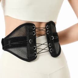 Unisex Breathable Mesh Waist Support Belt | Adjustable Pull Cord Sports Lumbar Brace for Running & Workout