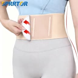 1pc Breathable Adjustable Lumbar Support Belt, Men Women Waist Back Brace for Lower Back Pain and Sciatica Relief