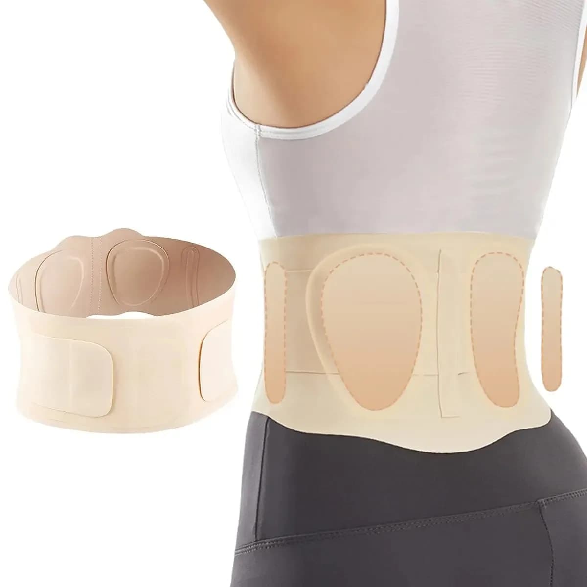Lumbar Back Brace for Lower Back Pain Women Men, Breathable Waist Support Belt, Thin Lumbar Support Brace Sciatica Pain Relief