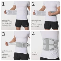 AOLIKES Back Brace for Lower Back Pain, Ergonomic Bionic Support , Adjustable Lumbar Support Belt for Men & Women