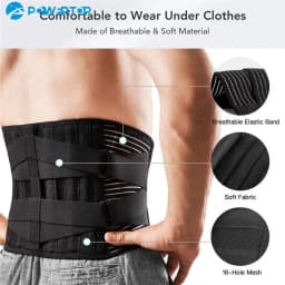 Adjustable Back Lumbar Support Belt Double Pull Medical Waist Orthopedic Brace Spine Relaxed Decompression Anti-skid Breathable