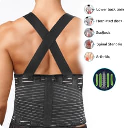 Back Brace Men and Women - Lower Lumbar Support for Heavy Lifting - Lower Back Support Belt - Adjustable Back Belt for Workout