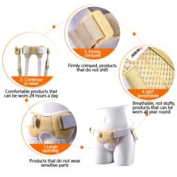 2Set/Pack Hernia Belt for Single/Double Inguinal – Adjustable Truss with 2 Removable Pads – Support Brace for Men Women  & Child