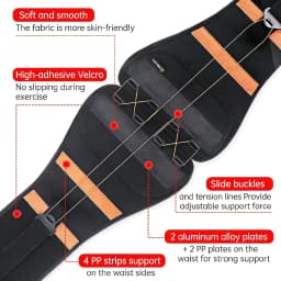 1PC Adjustable Back Brace Belt, Invisible Lumbar Support for Lower Back Pain, Scoliosis and Slipped Disc Relief for Men Women