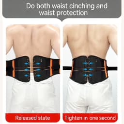 1PC Adjustable Back Brace Belt, Invisible Lumbar Support for Lower Back Pain, Scoliosis and Slipped Disc Relief for Men Women