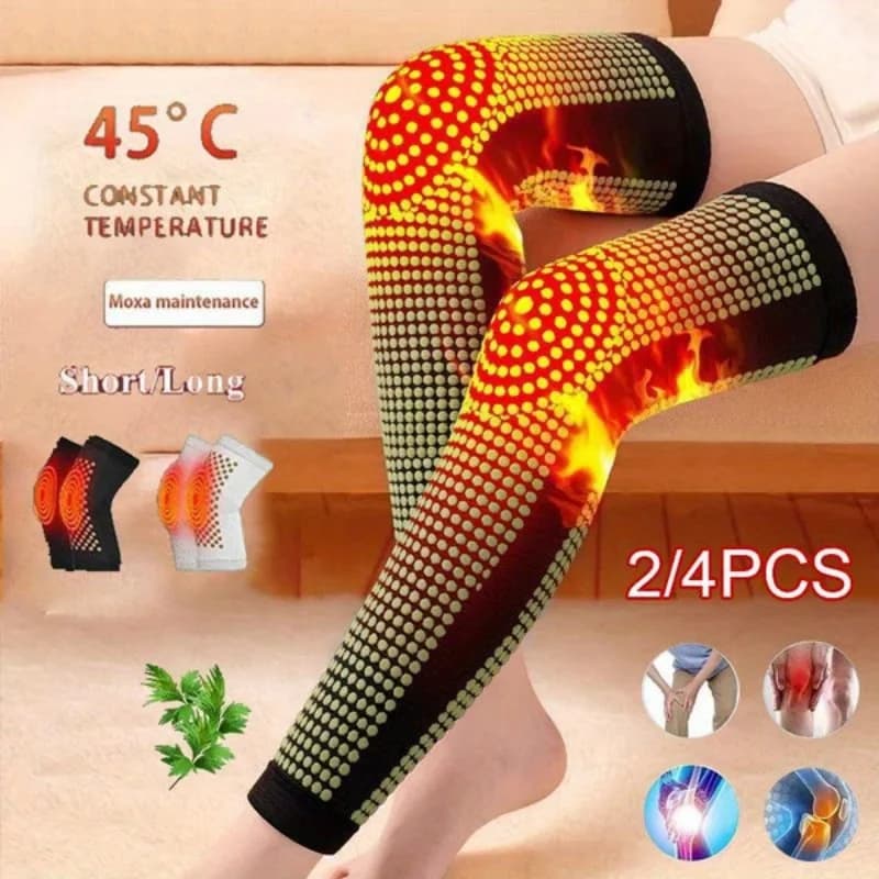 1Pair Long Style Support Knee Pad Knee Brace Warm for Arthritis Joint Care Injury Recovery Belt Knee Leg Warmer