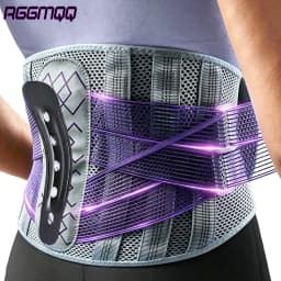Adjustable Lumbar Support Belt & 7 Stays,Breathable Lower Back Brace for Men Women,Back Pain Relief for Herniated Disc Sciatica
