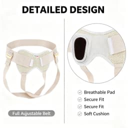 2Pack Hernia Belt for Left/Right Side - Adjustable Groin Support Truss with 2 Pads,Lnguinal & Sports Hernia Brace for Men Women