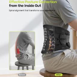1PCS Adjustable Back Brace for Lower Pain Relief, Lumbar Support Belt with Steel Stays Breathable Mesh for Gym Running Cycling