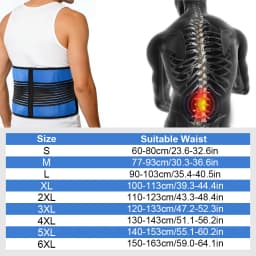 1PC Back Brace Support Belt - Lumbar Support Back Brace for Back Pain - \Adjustable Neoprene Double Pull Waist Belt for Sciatica