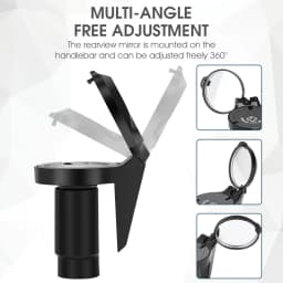 WEST BIKING Bike Rearview Mirror Universal Adjustable Convex Mirrors Rotate Handlebar End Mirror MTB Road Bike Accessories