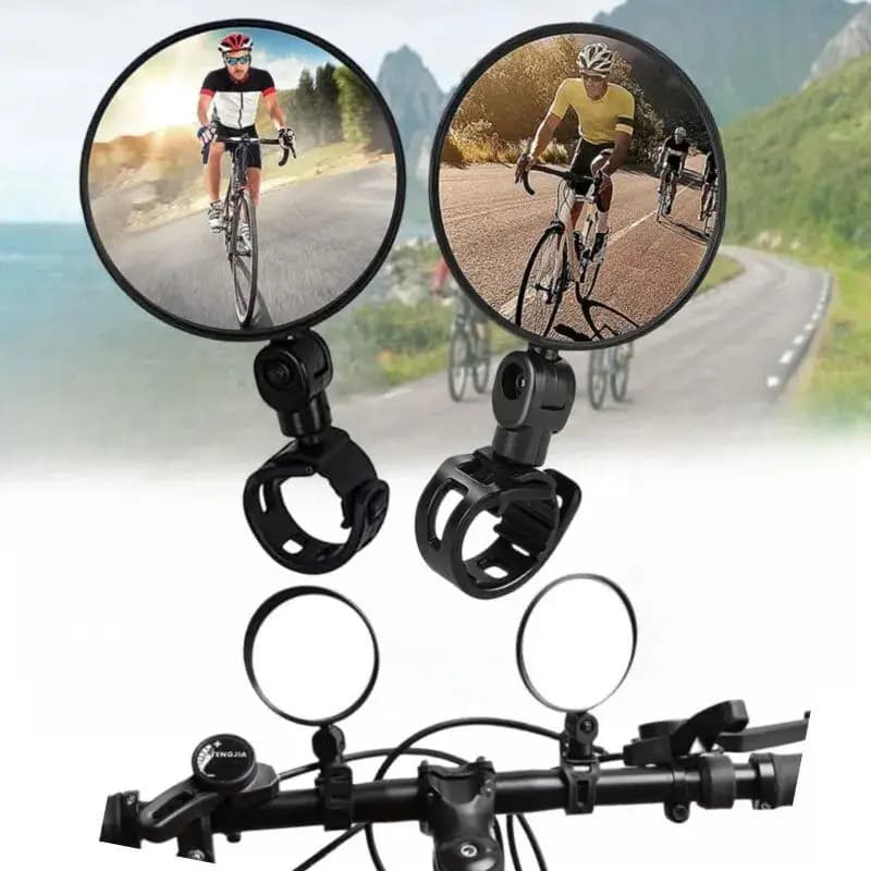 Universal Bicycle Rearview Mirror 360°Adjustable Rotate Convex Wide Angle Cycling Handlebar Rear View Mirrors