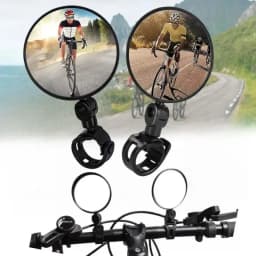 Universal Bicycle Rearview Mirror 360°Adjustable Rotate Convex Wide Angle Cycling Handlebar Rear View Mirrors