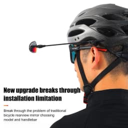 Bike Helmet Rearview Mirror 360 Degree Adjustable Wide Angle Lightweight Bike Riding Mirror Bicycle Rearview Mirrors Accessories