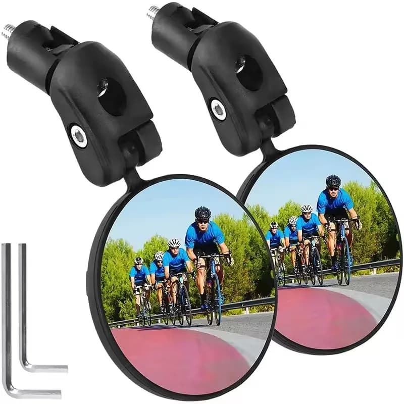 Universal Bicycle Rearview Mirror Adjustable RotateWide-Angle Cycling HandlebarRear View for MTB Road Bike Accessories
