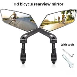 Bicycle Rear View Mirror Bike Cycling Clear Wide Range Back Sight Rearview Reflector Adjustable Handlebar Left Right Mirror