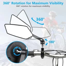Bicycle Rear View Mirror Bike Cycling Clear Wide Range Back Sight Rearview Reflector Adjustable Handlebar Left Right Mirror