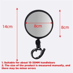 Universal Adjustable Bicycle Rearview Mirror Wide Angle 360° Rotation Handlebar Mount for MTB Road Bike Cycling Accessories