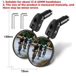 Universal Adjustable Bicycle Rearview Mirror Wide Angle 360° Rotation Handlebar Mount for MTB Road Bike Cycling Accessories