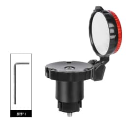 1/2pcs Bicycle Rearview Mirror Adjustable Rotate Cycling Handlebar Led Warning Light Rear View Mirrors Bike Accessories