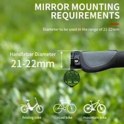 1/2pcs Bicycle Rearview Mirror Adjustable Rotate Cycling Handlebar Led Warning Light Rear View Mirrors Bike Accessories