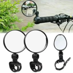 2/1pcs Universal Handle Bike Rear Mirrors 360 Degree Rotation Bicycle Riding Rearview Mirrors for Mountain Bike Electric Scooter