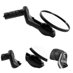 360° Adjustable Handlebar Plug Rearview Mirror Rotatable Bicycle Rearview Mirror Handlebar End Wide-Angle Cycling Mirrors Access