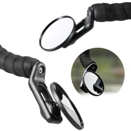 360° Adjustable Handlebar Plug Rearview Mirror Rotatable Bicycle Rearview Mirror Handlebar End Wide-Angle Cycling Mirrors Access