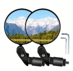 2PCS Universal Bicycle Rearview Mirror Adjustable Rotate Wide Angle Handlebar Mirror For MTB Road Bike Accessories