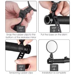 2PCS Universal Bicycle Rearview Mirror Adjustable Rotate Wide Angle Handlebar Mirror For MTB Road Bike Accessories