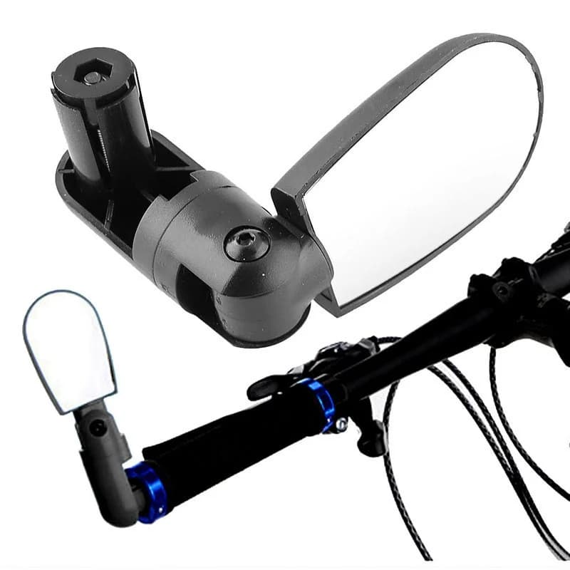 2Pcs/Pack Bike Rearview Mirror Wide Angle Rotating Handlebar Mount for Road Mountain Bicycle Accessories Cycling Safety