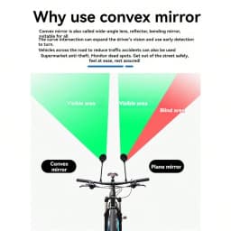 1PC Bicycle 360 Degree Rotation Adjustable Hose Rearview Mirror Super Light and Easy To Remove Reflective Handlebar Mirror