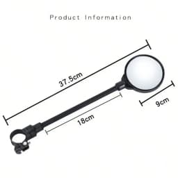 1PC Bicycle 360 Degree Rotation Adjustable Hose Rearview Mirror Super Light and Easy To Remove Reflective Handlebar Mirror