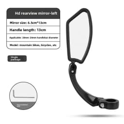 Stainless Steel HD Lens Bike Rear VIew Mirror 360° Rotatable MTB Rear Mirror Widen Big View Road Bicycle Mirror Bike Accessories