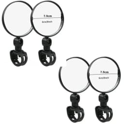 1-4pcs Bicycle Rearview Mirror 360 Degree Rotation Auxiliary Convex Mirror Handlebar Mount Cycling Bike Rear View Mirrors